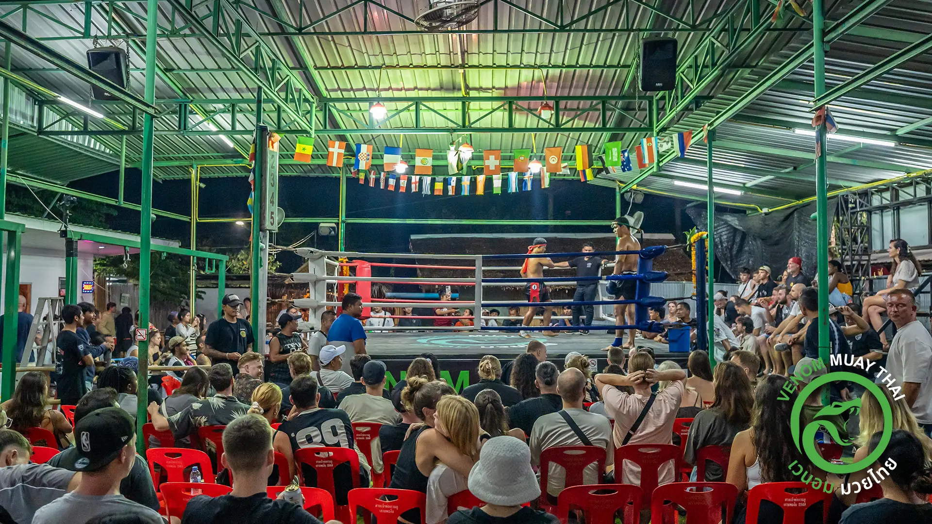 Muay Thai stadium in Koh Phangan — Venom Muay Thai Gym Fight Night venue