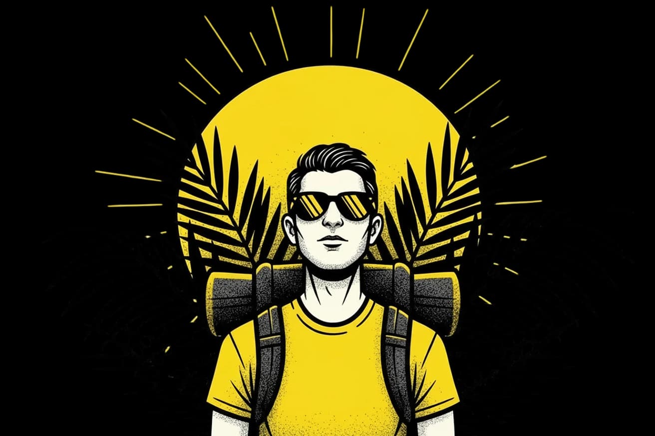 Tourist with backpack